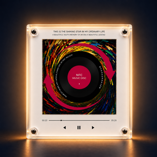 DiscFrame – Reproductor Acrílico Personalizable