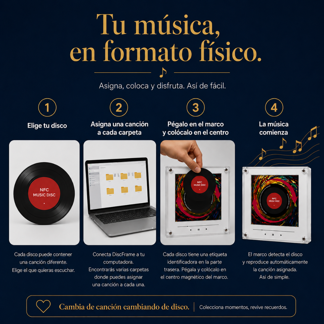 DiscFrame – Reproductor Acrílico Personalizable