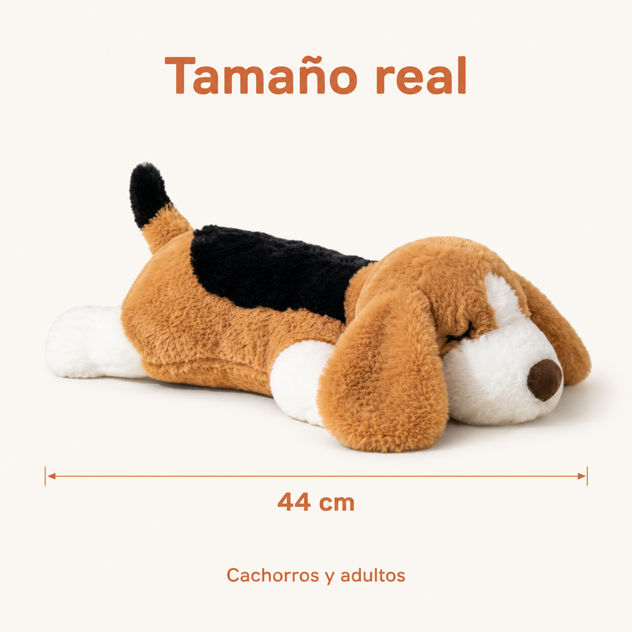 Tamaño real del SnugBeat: 44 cm, para cachorros y adultos
