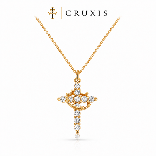 Collar de Cruz con Corona Giratoria
